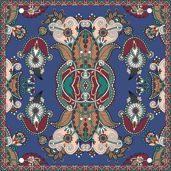 Ornamentale tradizionale floreale Paisley Bandanna . — Vettoriale Stock