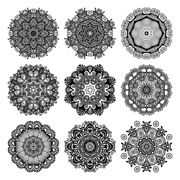 Ornement en dentelle cercle — Image vectorielle