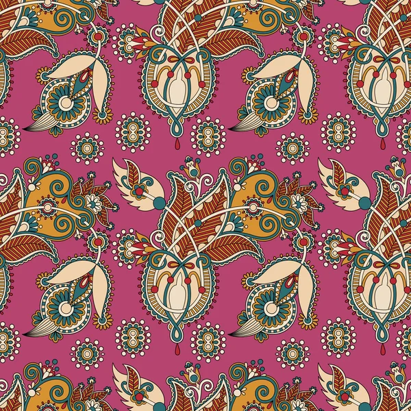 Paisley fiore senza soluzione di continuità — Vettoriale Stock