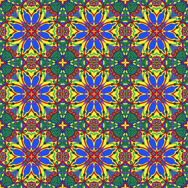 Geometría floral patrón sin costura — Archivo Imágenes Vectoriales