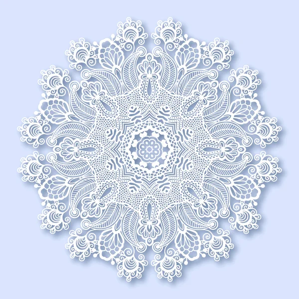 Circle lace ornament — Stock Vector