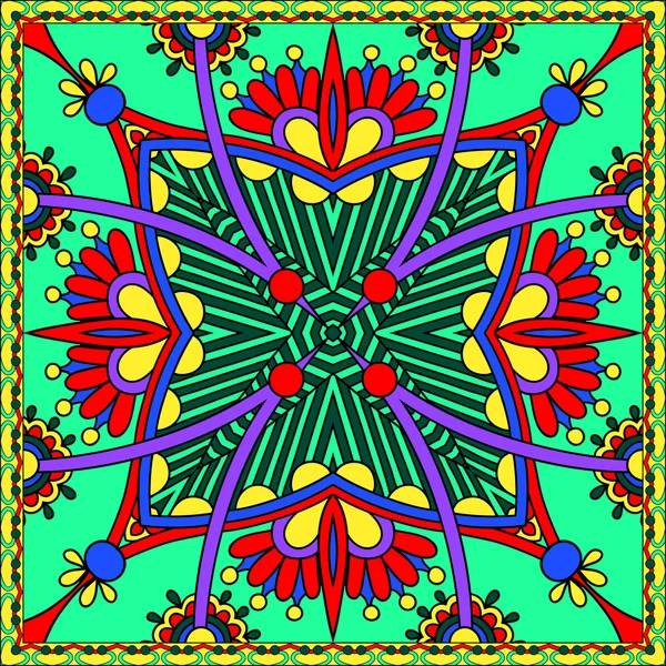 Floral tradicional ornamental Paisley Bandanna . — Vector de stock