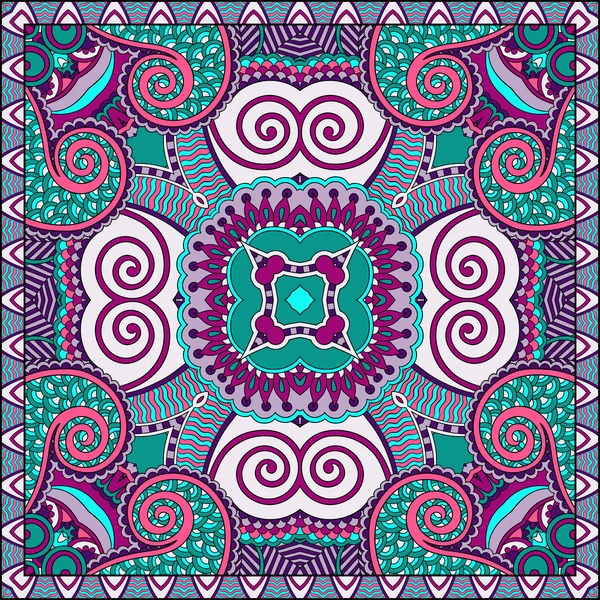 Floral tradicional ornamental Paisley Bandanna . — Vector de stock