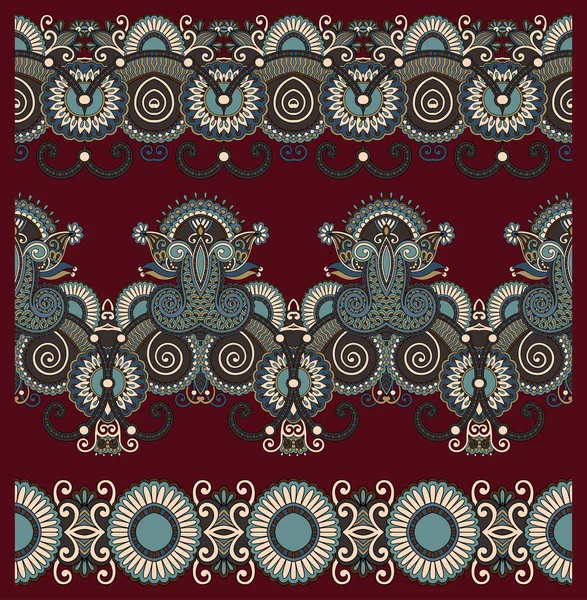 Paisley Floral Ornamental Tradicional Bandanna . —  Vetores de Stock