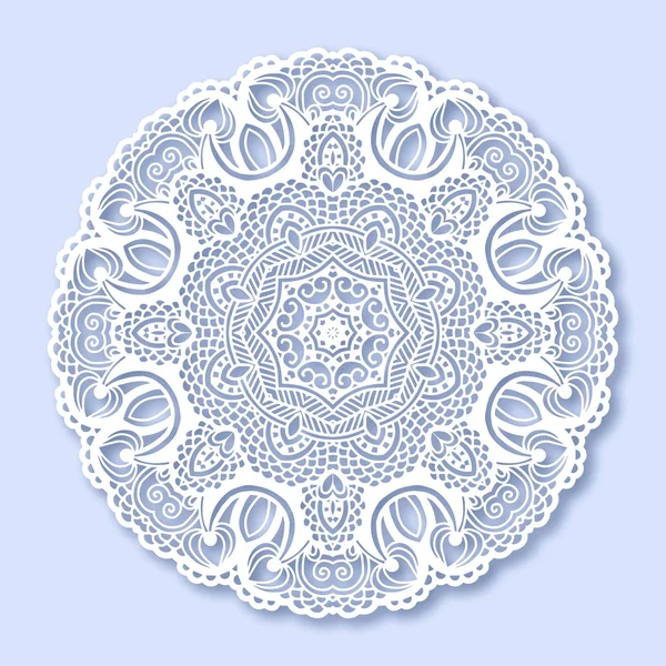 Circle lace ornament — Stock Vector