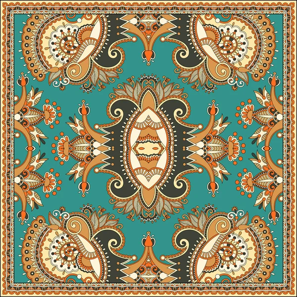 Paisley floral ornemental traditionnel Bandanna . — Image vectorielle