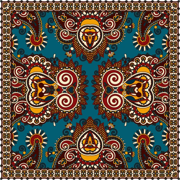 Paisley floral ornemental traditionnel Bandanna . — Image vectorielle