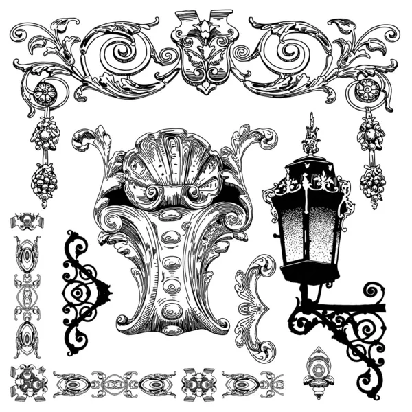 Élément de conception héraldique du bâtiment historique de Lviv — Image vectorielle