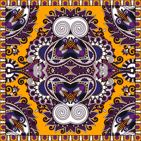 Paisley floral ornemental traditionnel Bandanna . — Image vectorielle