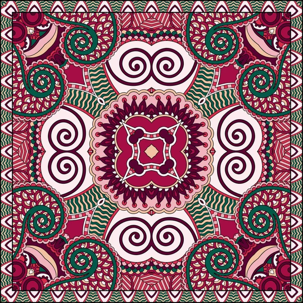 Ornamentale tradizionale floreale Paisley Bandanna . — Vettoriale Stock