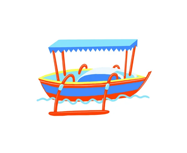 Balinese Vissersboot Vector Illustratie — Stockvector