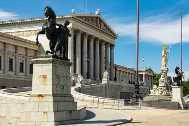 Avusturya Viyana. Eski şehrin mimari manzarası.