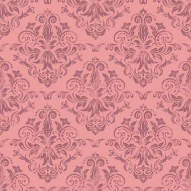 Damask deseninin vektör illüstrasyonu