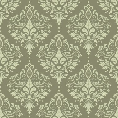 Damask deseninin vektör illüstrasyonu