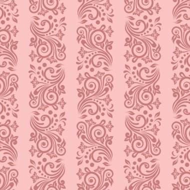 Dikişsiz çiçek çizgili desenli