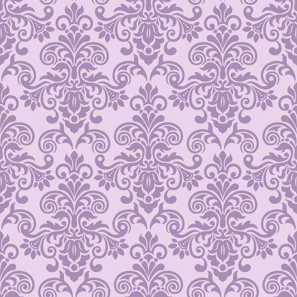 Цветочный дамасский бесшовный фон
