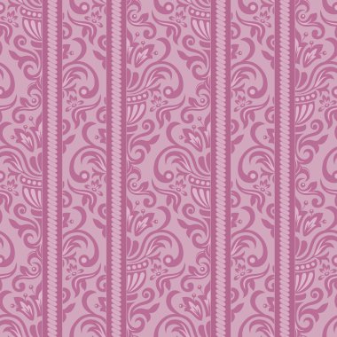 Mor sorunsuz damask deseni