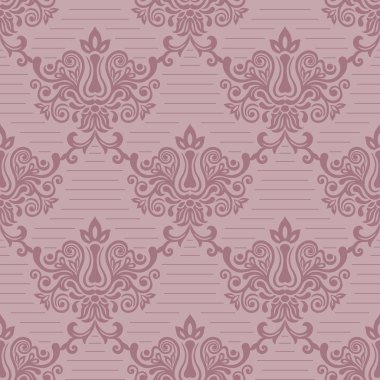 Mor sorunsuz damask deseni