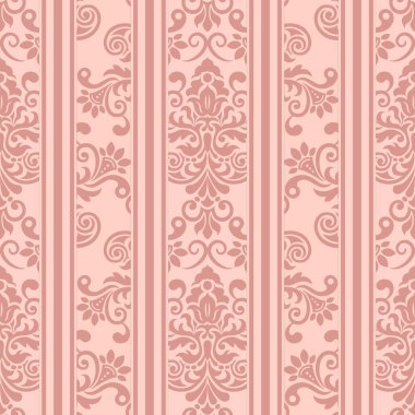 Dikişsiz çiçek çizgili desenli