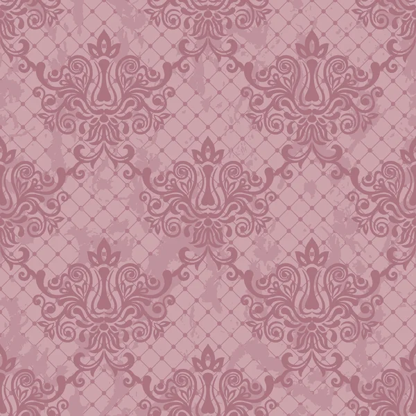 Purple seamless damask Pattern — Stock Vector