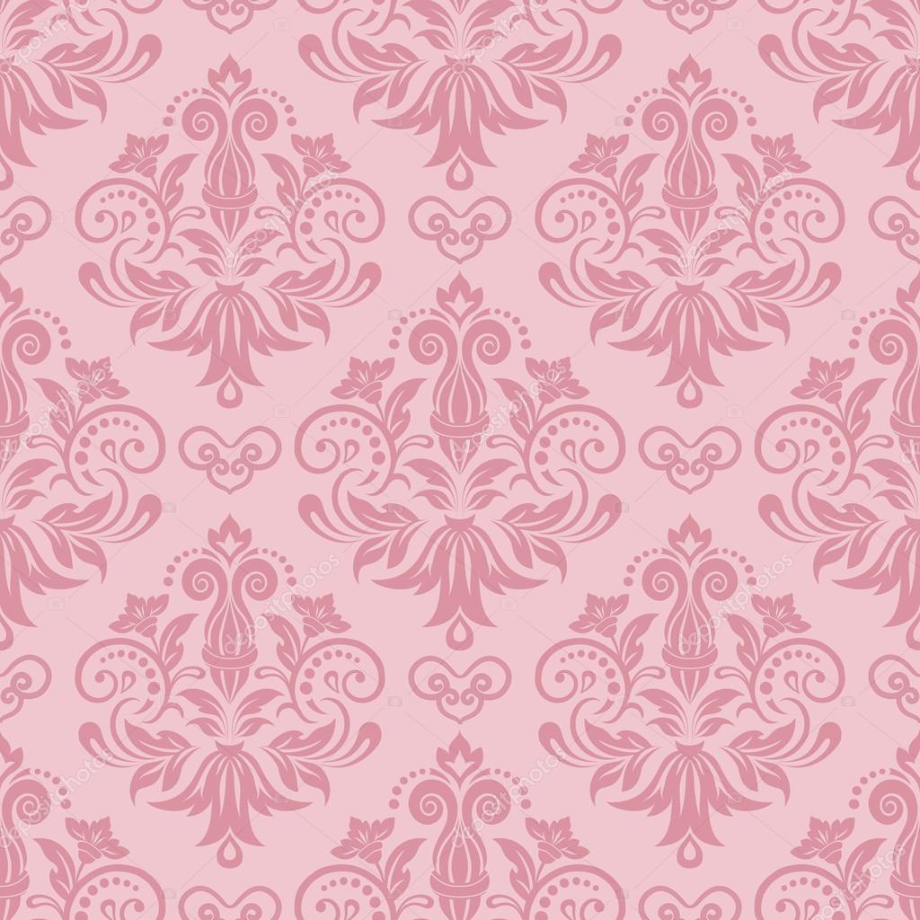 297387368  Maris Pink Flock Damask Wallpaper  by AStreet Prints