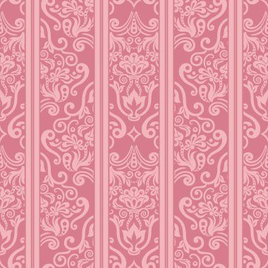 Dikişsiz çiçek çizgili desenli