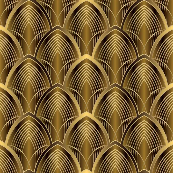 Lignes vectorielles. Motif art déco. Illustration vintage de luxe — Image vectorielle