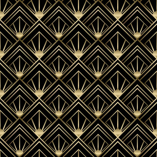 Patrón Art Deco Diseño Geométrico Minimalista Líneas Vectoriales — Vector de stock