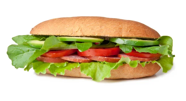 Färska och läckra sandwich isolerad på vit bakgrund — Stockfoto