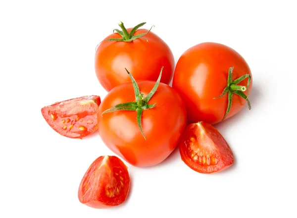 Pomodori su sfondo bianco — Foto Stock