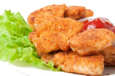 taze kokulu kızarmış tavuk nuggets