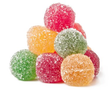 Jujube colored balls on a white background clipart