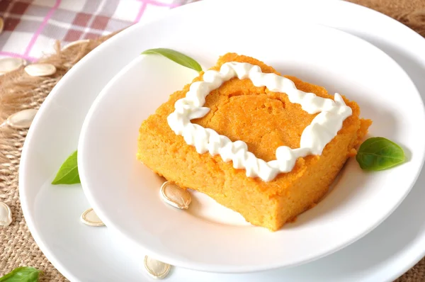 Pumpkin pudding — Stock Photo, Image