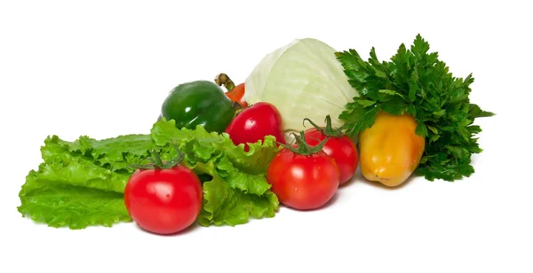 Frisches Gemüse auf weißem Hintergrund — Stockfoto