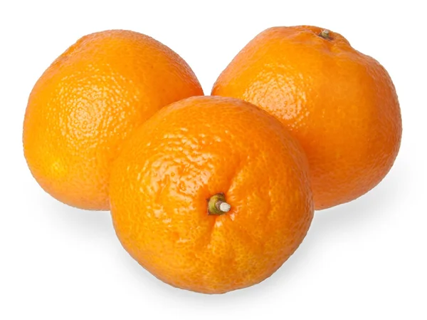 Mandarinas aisladas sobre fondo blanco — Foto de Stock