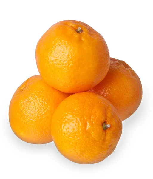 Tangeriner isolerade på vit bakgrund — Stockfoto