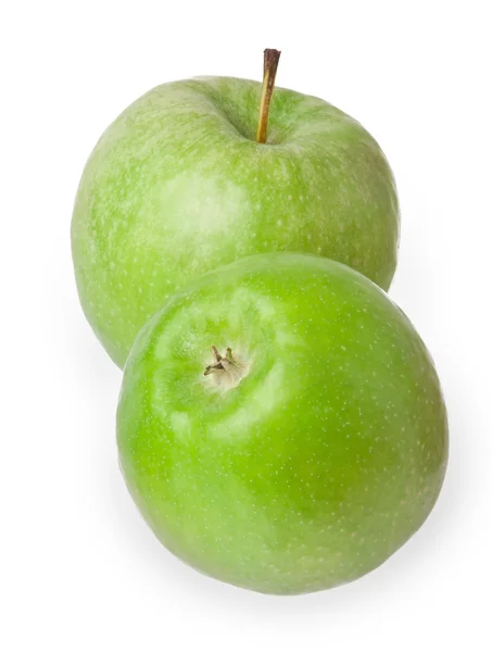 흰 배경에 분리 된 푸른 사과 — 스톡 사진
