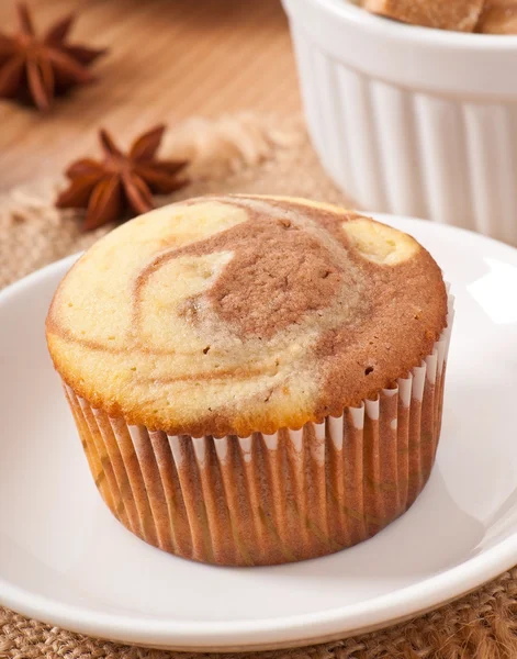 Marmeren muffins — Stockfoto