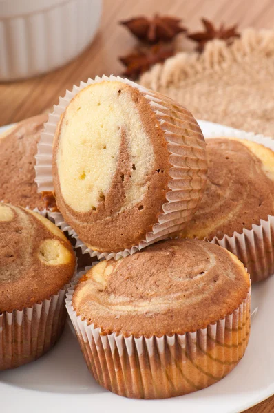 Marble muffins — Stock Photo, Image