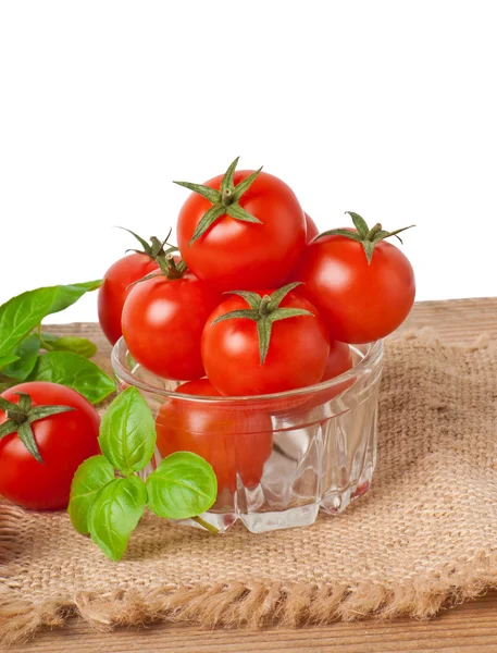 Cherry tomatoes in a bowl — Stock Photo, Image