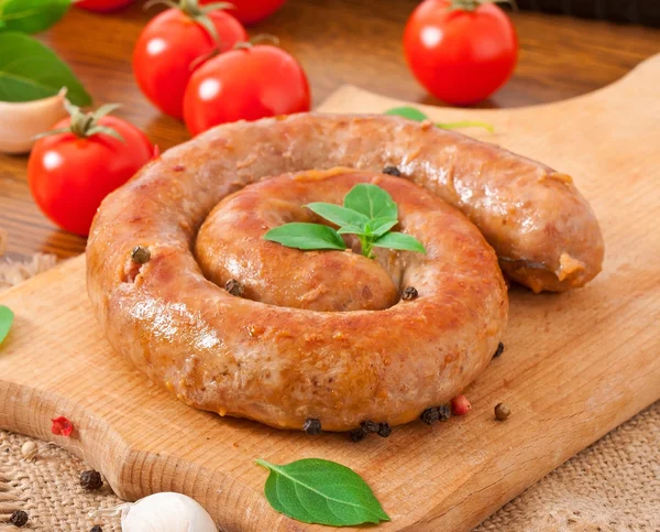 Homemade sausage — Stock Photo, Image