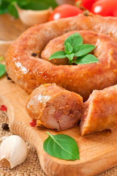 Salsiccia fatta in casa — Foto Stock