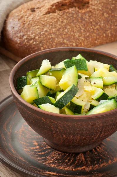 Steamed zucchini with spices — Stock Photo, Image