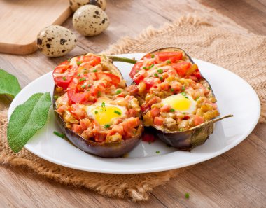 fırında patlıcan dolması fırın