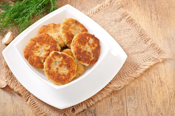 Cutlets cauliflower with dill and garlic — Stock Photo, Image