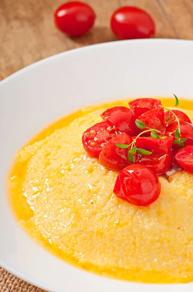 Polenta - итальянская традиционная кухня — стоковое фото