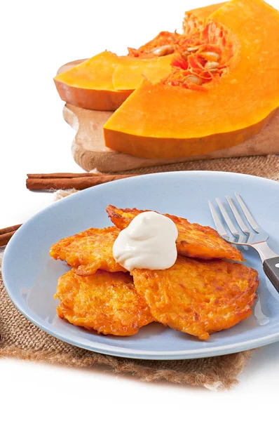 Buñuelos de calabaza con canela y azúcar — Foto de Stock