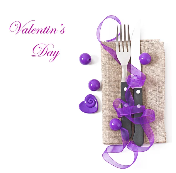 Nakrycie stołu na Walentynki — Zdjęcie stockowe