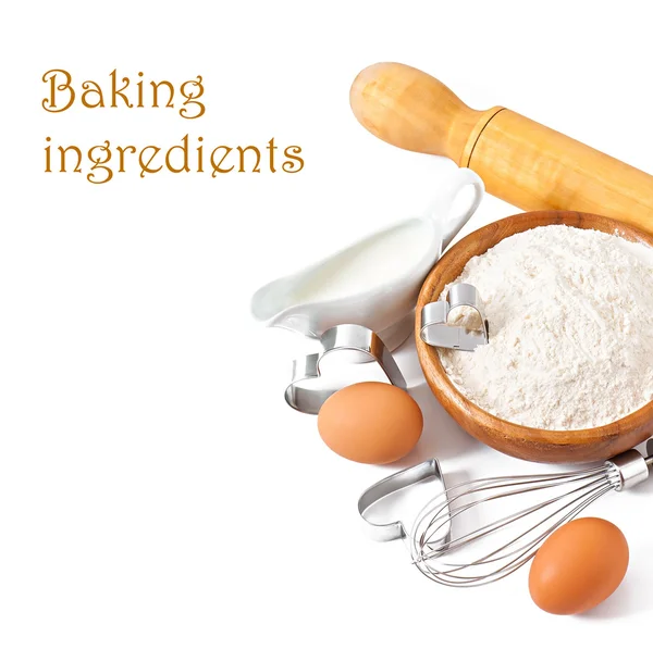 Baking ingredients closeup — Stock Photo, Image