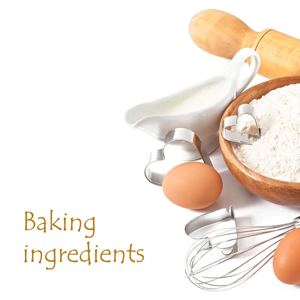 Baking ingredients closeup — Stock Photo, Image